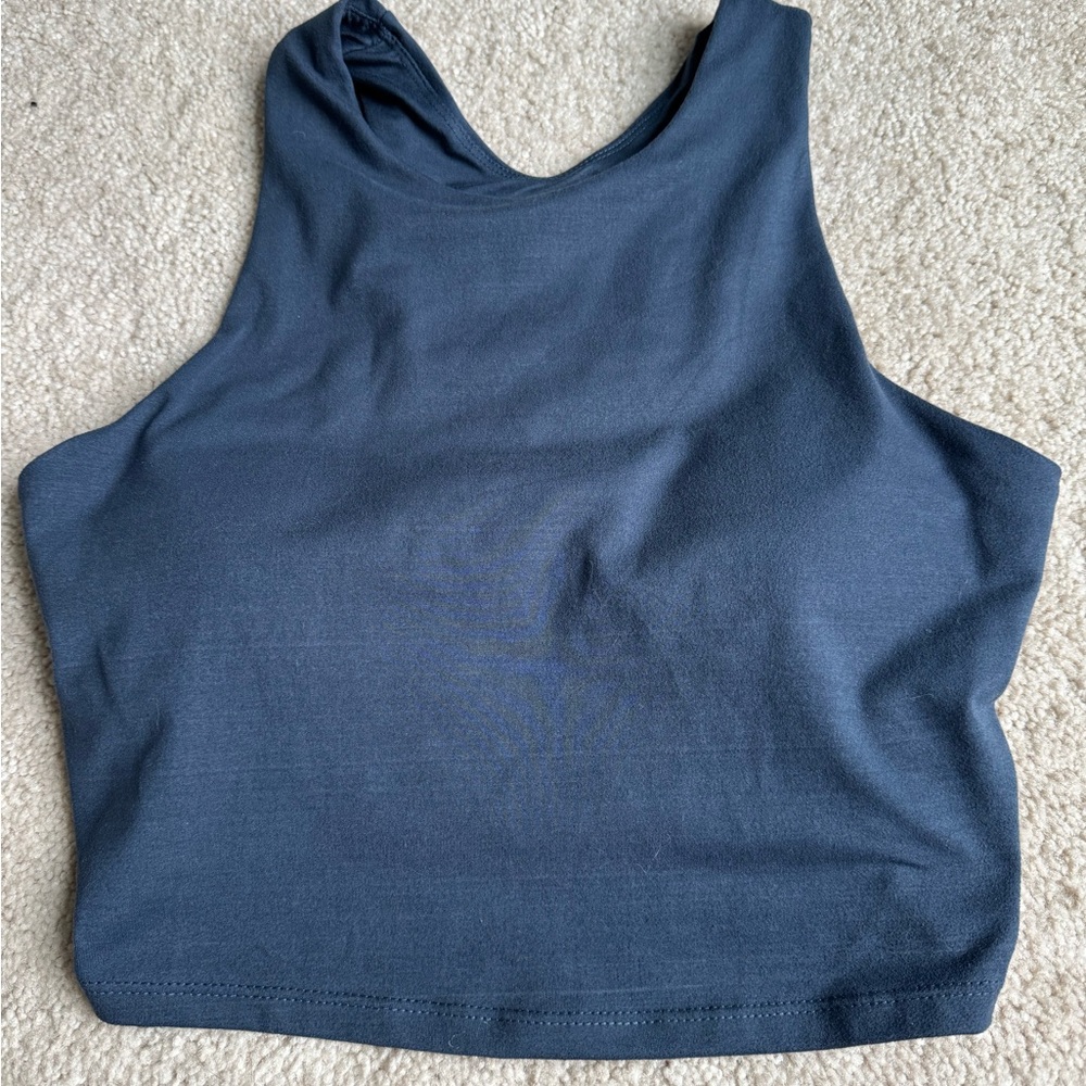 Kyodan charcoal High-Neck Cropped Tank